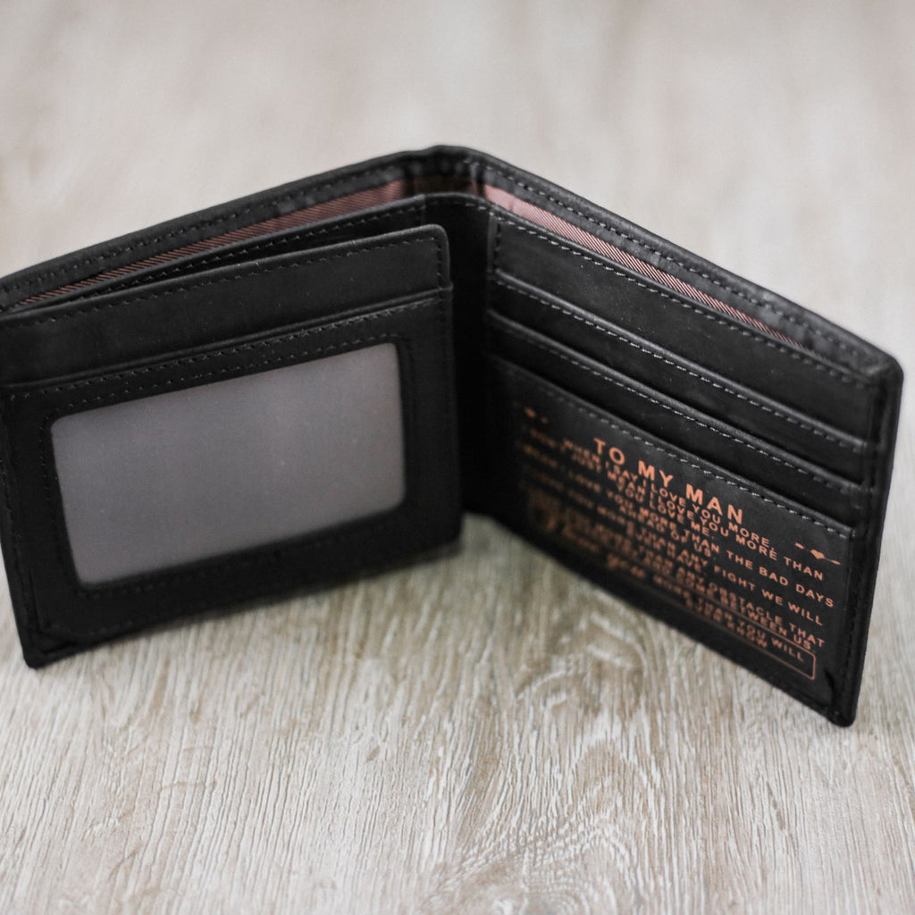 TO MY MAN GENUINE LEATHER BI-FOLD WALLET