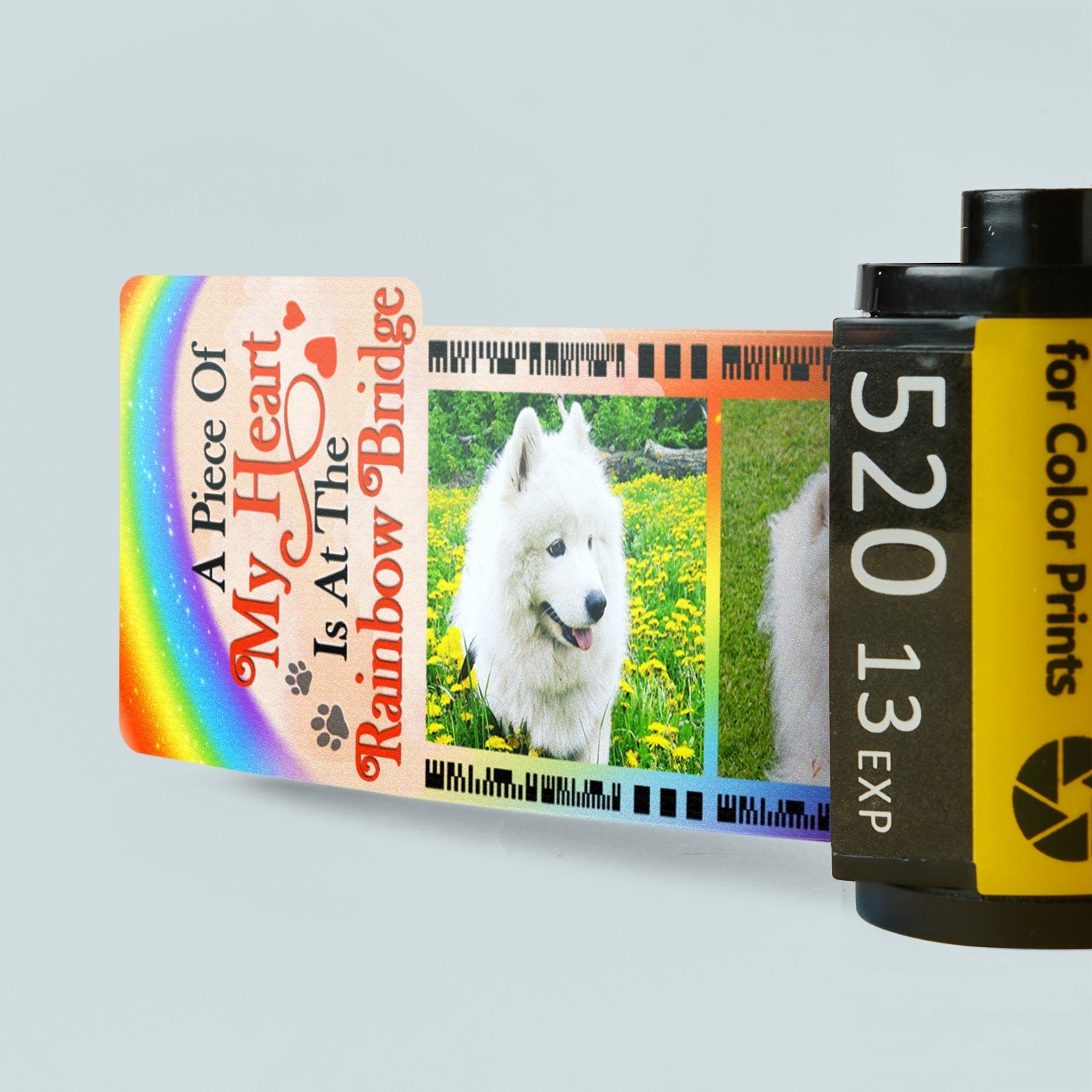 Custom Photo A Piece Of My Heart - Memorial Gift For Dog Lovers, Cat Lovers, Pet Lovers - Personalized Film Roll Keychain