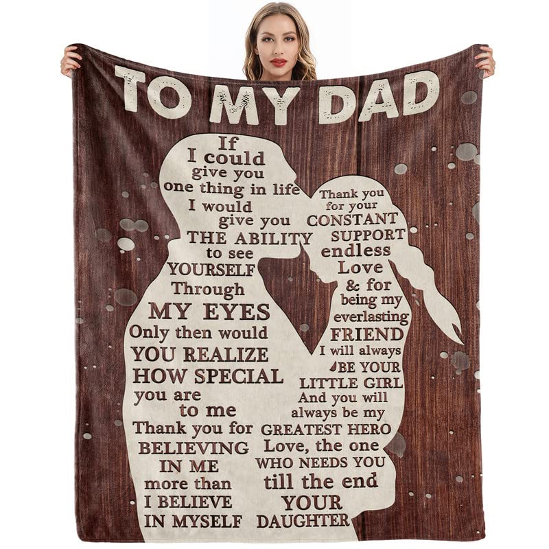 💖For Dad Blanket👨Daughter Son To My Dad Blanket Gifts For Dad