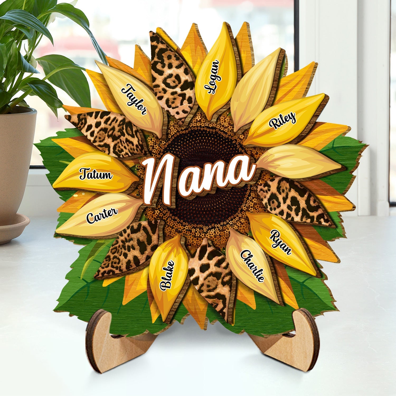 Nana, Mom, Auntie Family Sunflower - Birthday, Loving Gift For Mother, Grandma, Grandmother