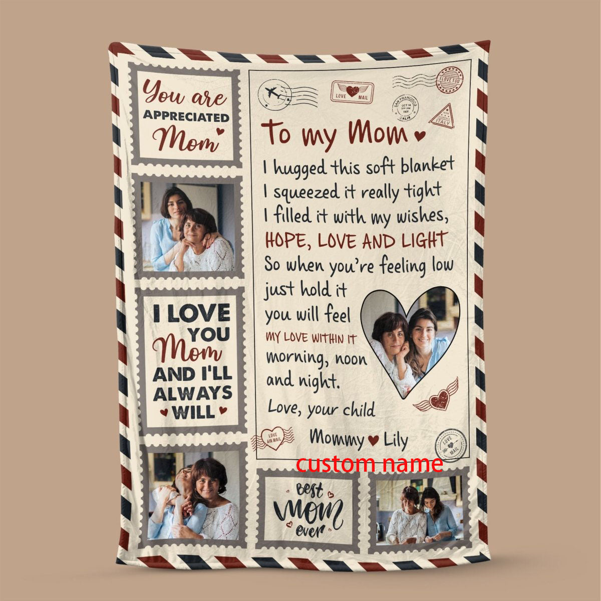 💖For Mom Blanket👩You Are Appreciated, Mom - Personalized Blanket - Best Gift For Mother