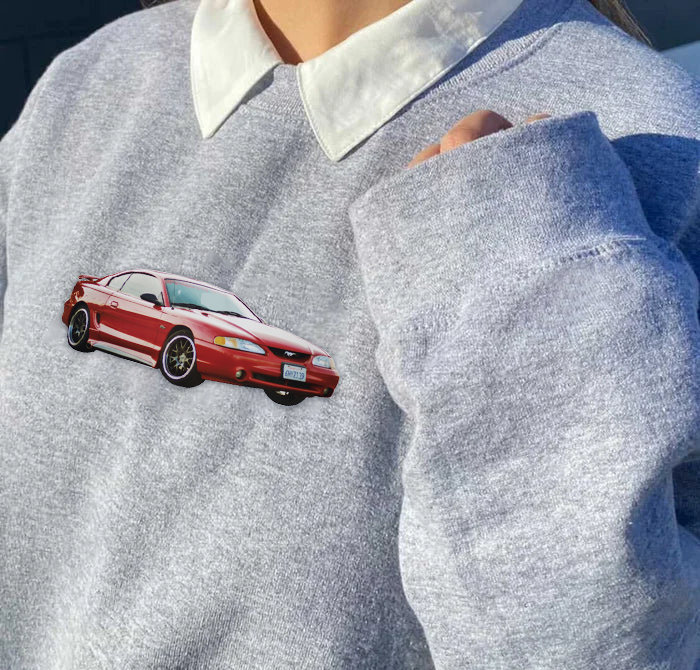 Customized Car Heat Transfer Sweatshirt,Car Lover Gifts