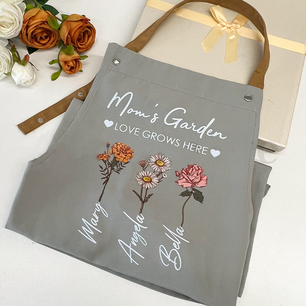 Mom's Garden is Her Children Customized Apron Waterproof