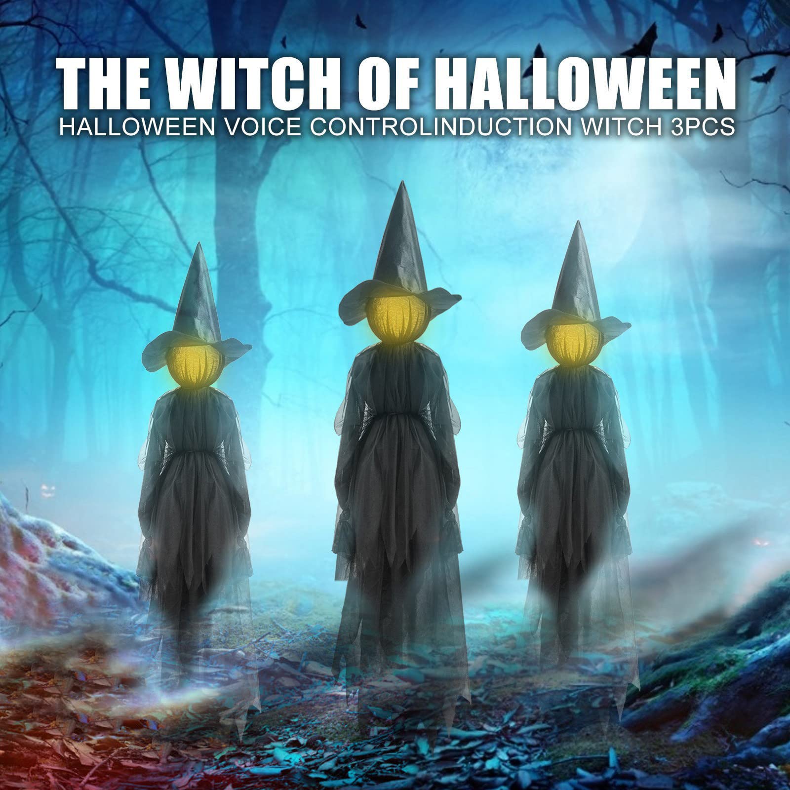 🎃HALLOWEEN PRESALE 48% OFF-Voice Control Screaming Witches Three Sisters(BUY 2 GET FREE SHIPPING)