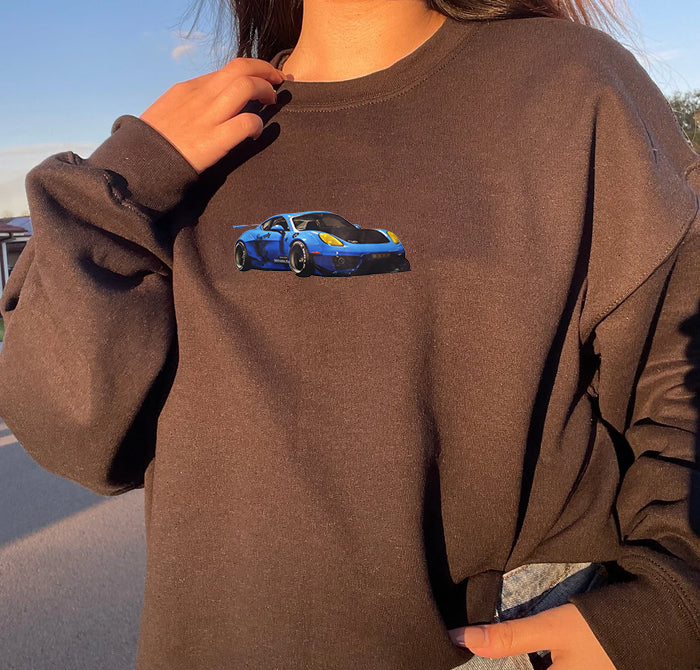 Customized Car Heat Transfer Sweatshirt,Car Lover Gifts