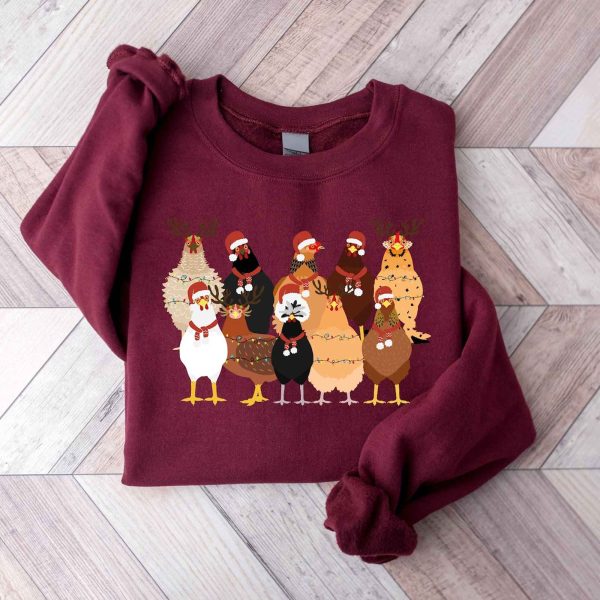 Chicken Farm Animals Ver3 Christmas Sweatshirt