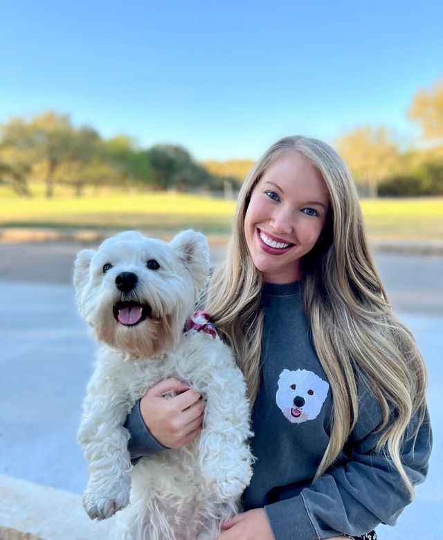 The Custom Embroidered Pet Portrait Patch Sweatshirt