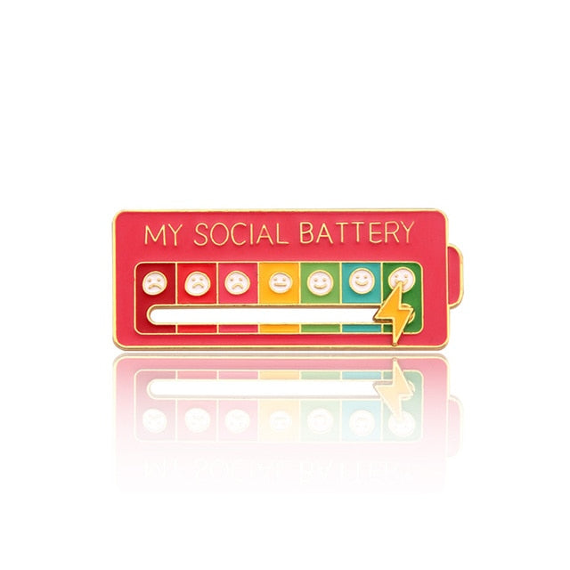 My Social Battery Pin