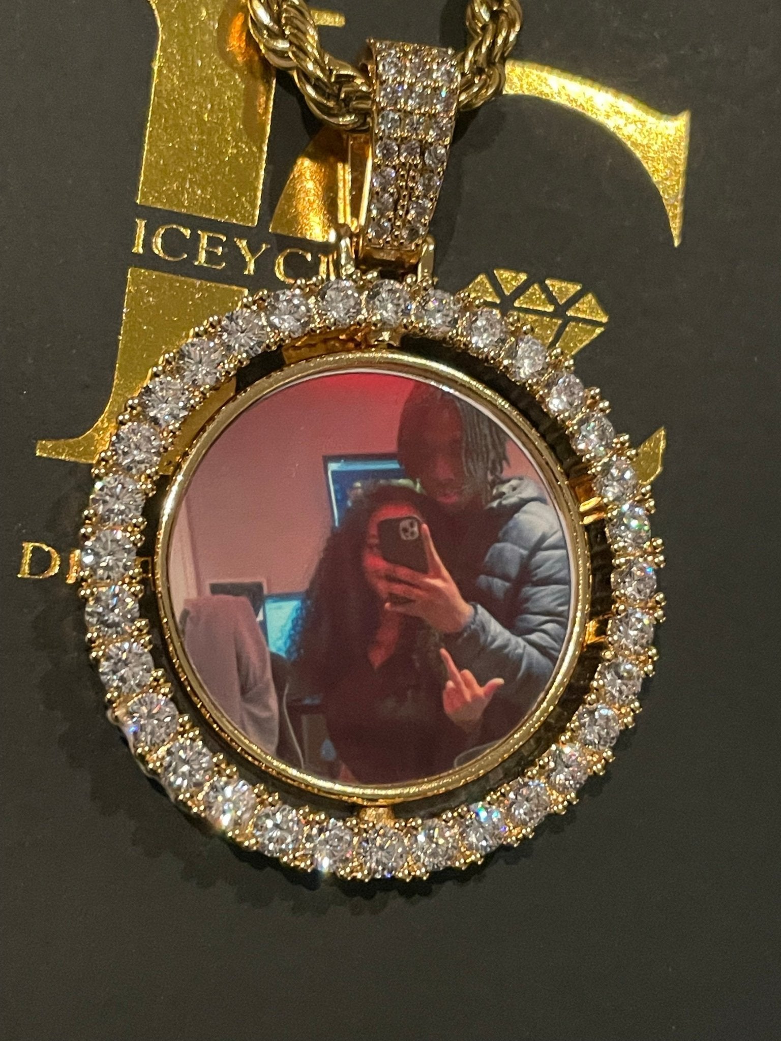 Custom Double Sided Spinning Photo Pendant