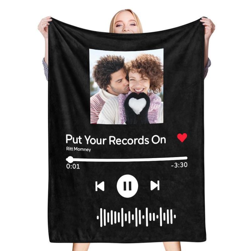 Custom Scannable Music Code Blanket Photo Starlight Blanket