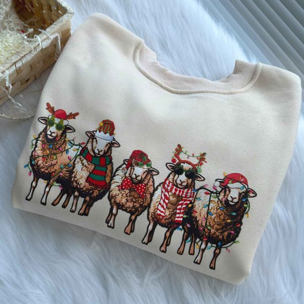 Sheep Lover Animals Holiday Christmas Sweatshirt