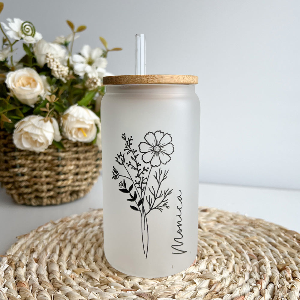 Personalized Iced Coffee Glass Tumbler