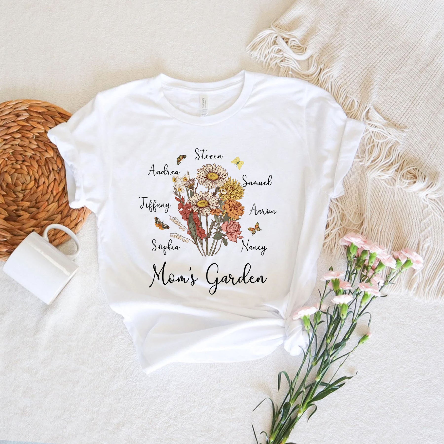 Personalized Mom Shirt, Mom's Garden Shirt, Mother's Day Gifts For Grandma, Mom Gifts, Mom Birthday Gifts, Wildflower Birthday Gifts