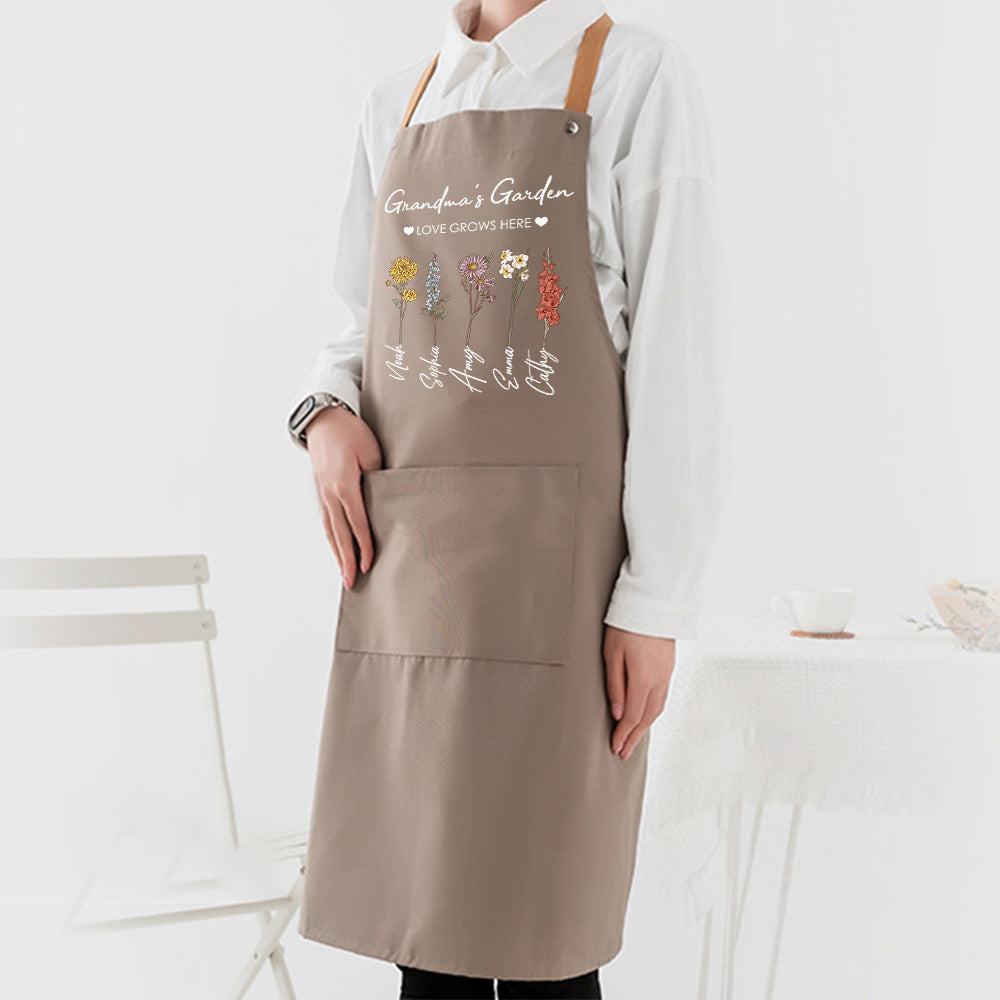 Mom's Garden is Her Children Customized Apron Waterproof