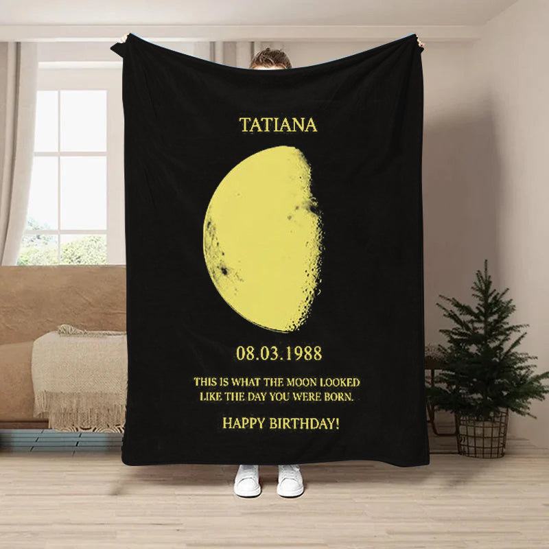 Custom Your Own Moon Phase Blankets Gift for Him/Her