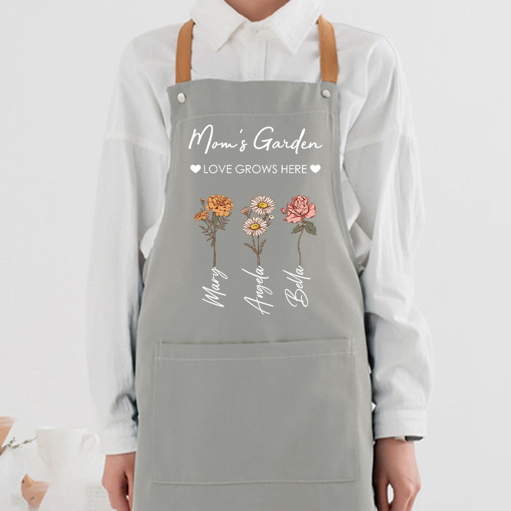 Mom's Garden is Her Children Customized Apron Waterproof