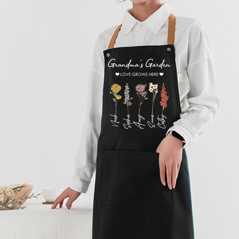 Mom's Garden is Her Children Customized Apron Waterproof