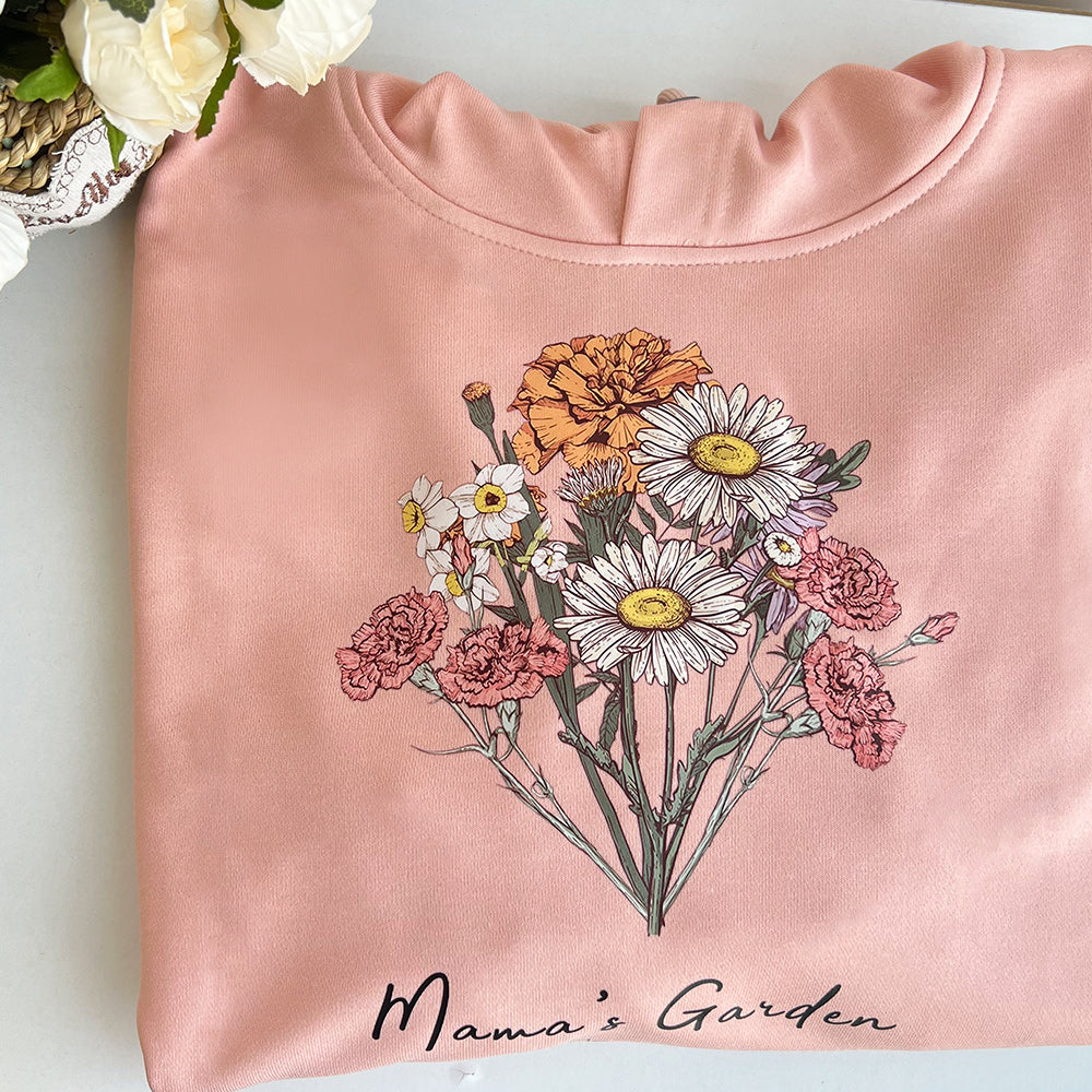 Birth Flower Bouquet Customized Hoodie/Crewneck