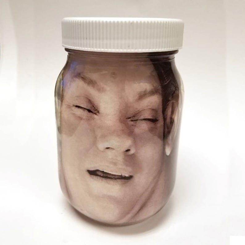 Halloween Decoration YOUR FACE in jar, Scary Halloween Décor