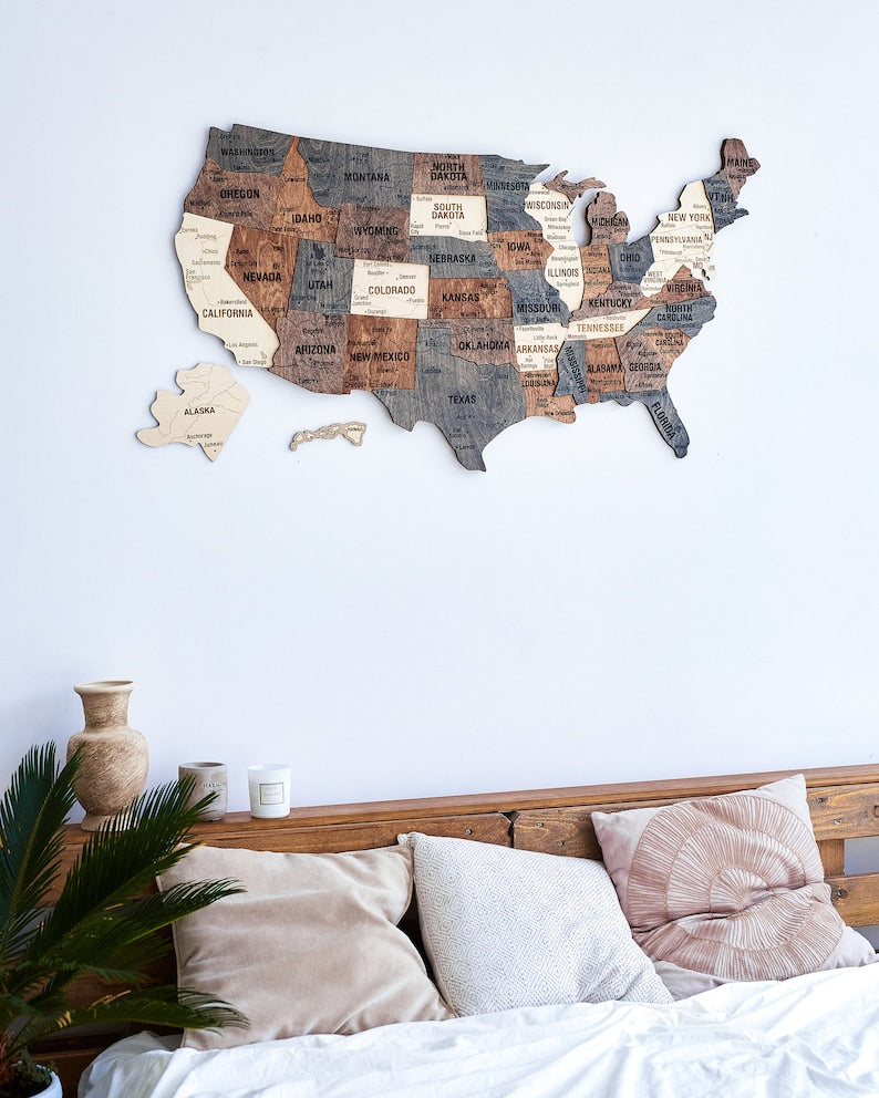 USA Travel Maps, Pushpin Maps, Wooden Wall Maps of the USA