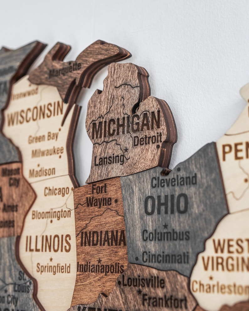 USA Travel Maps, Pushpin Maps, Wooden Wall Maps of the USA