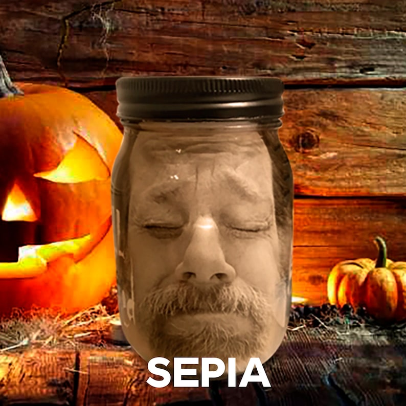 Halloween Decoration YOUR FACE in jar, Scary Halloween Décor