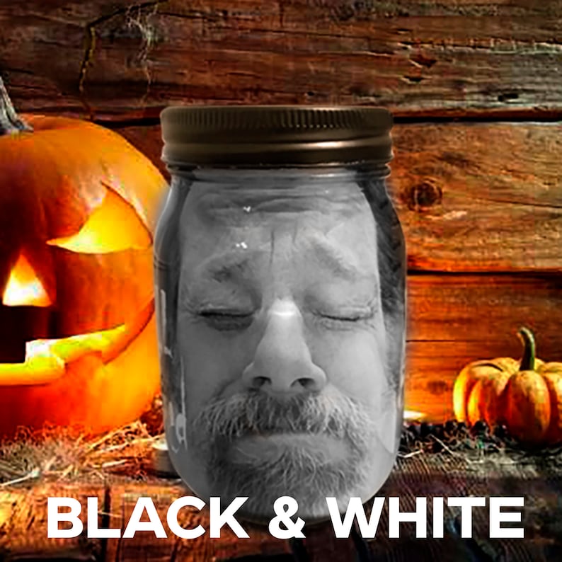 Halloween Decoration YOUR FACE in jar, Scary Halloween Décor