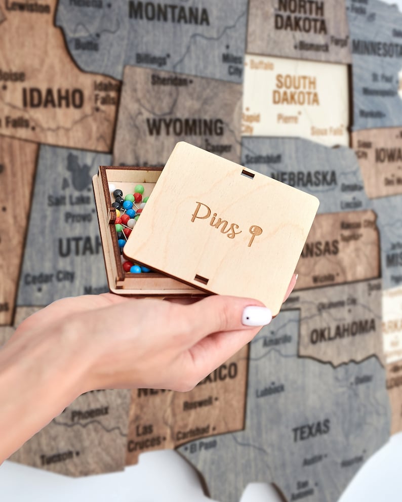 USA Travel Maps, Pushpin Maps, Wooden Wall Maps of the USA