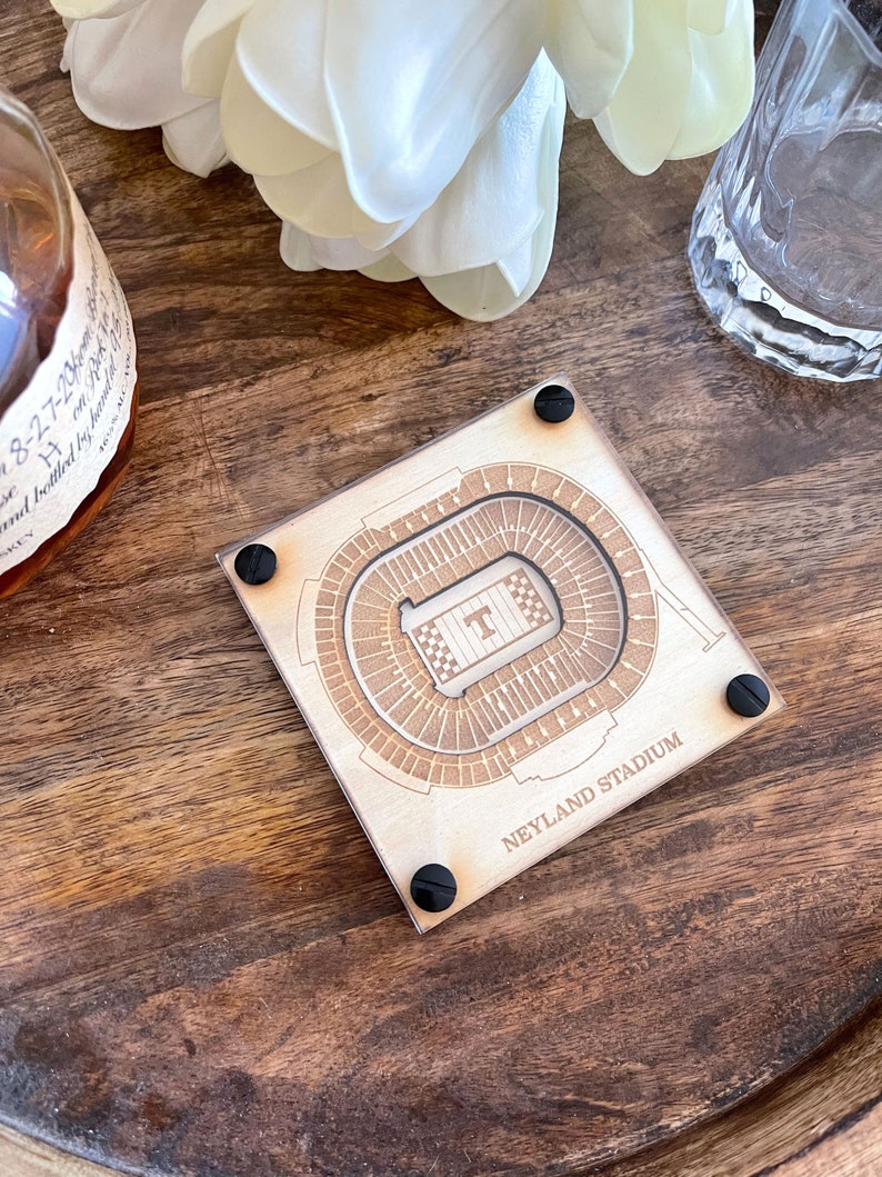 Neyland Stadium Layered Coaster, 3D Wood Coaster, Sports Gift, Football Gift, Home Bar, Custom Gift, Personalized Sports Gift