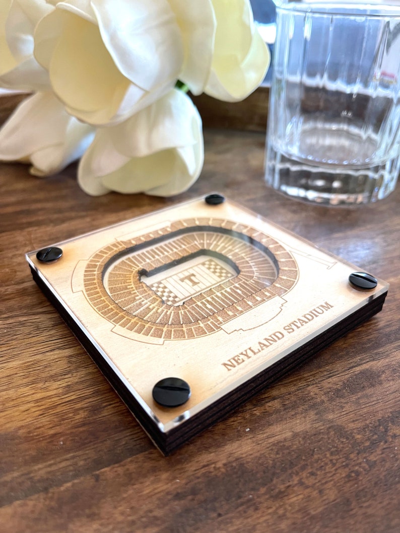 Neyland Stadium Layered Coaster, 3D Wood Coaster, Sports Gift, Football Gift, Home Bar, Custom Gift, Personalized Sports Gift