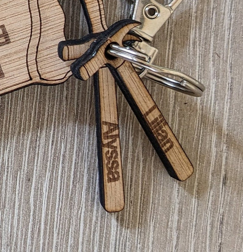 Personalized dad keychain, special handyman dad gift