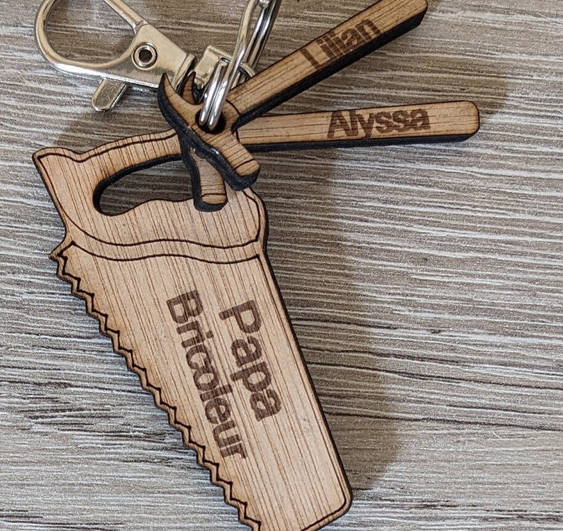 Personalized dad keychain, special handyman dad gift