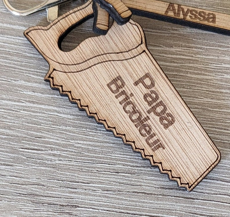 Personalized dad keychain, special handyman dad gift