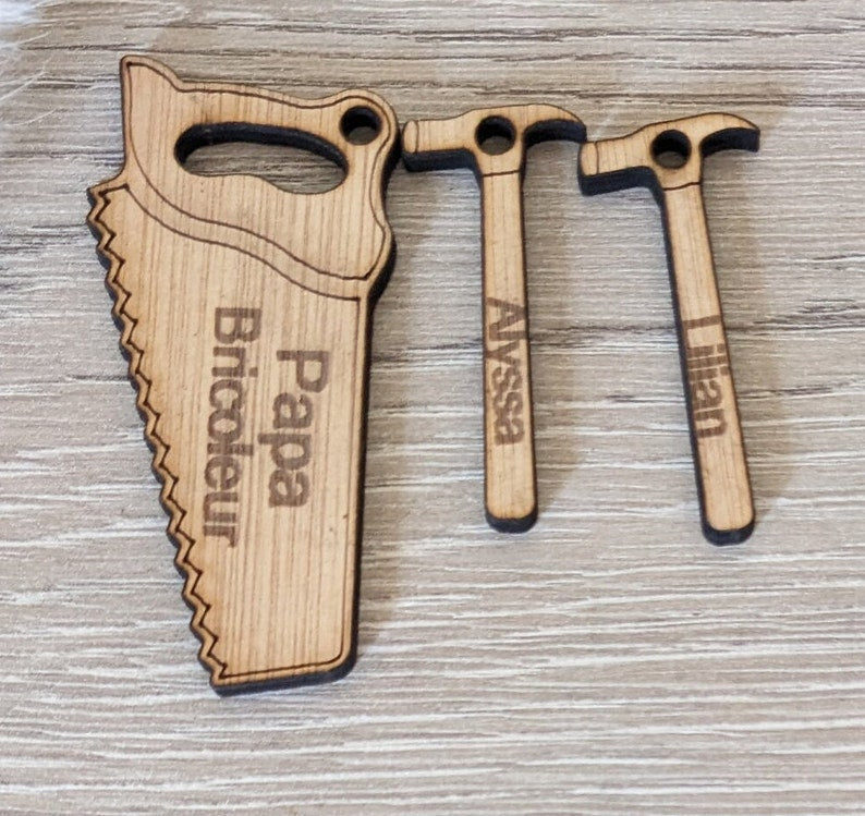 Personalized dad keychain, special handyman dad gift