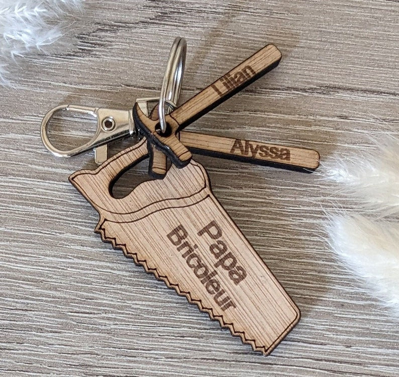 Personalized dad keychain, special handyman dad gift