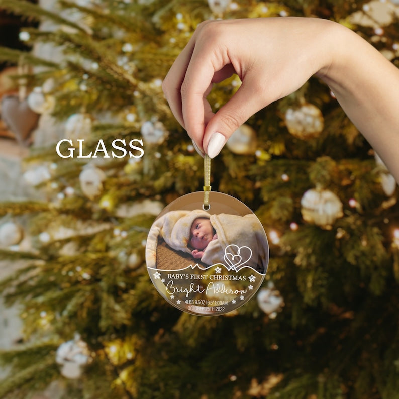 Baby's First Christmas Glass Ornament