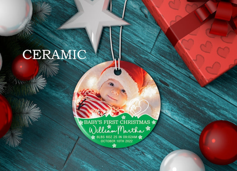 Baby's First Christmas Glass Ornament