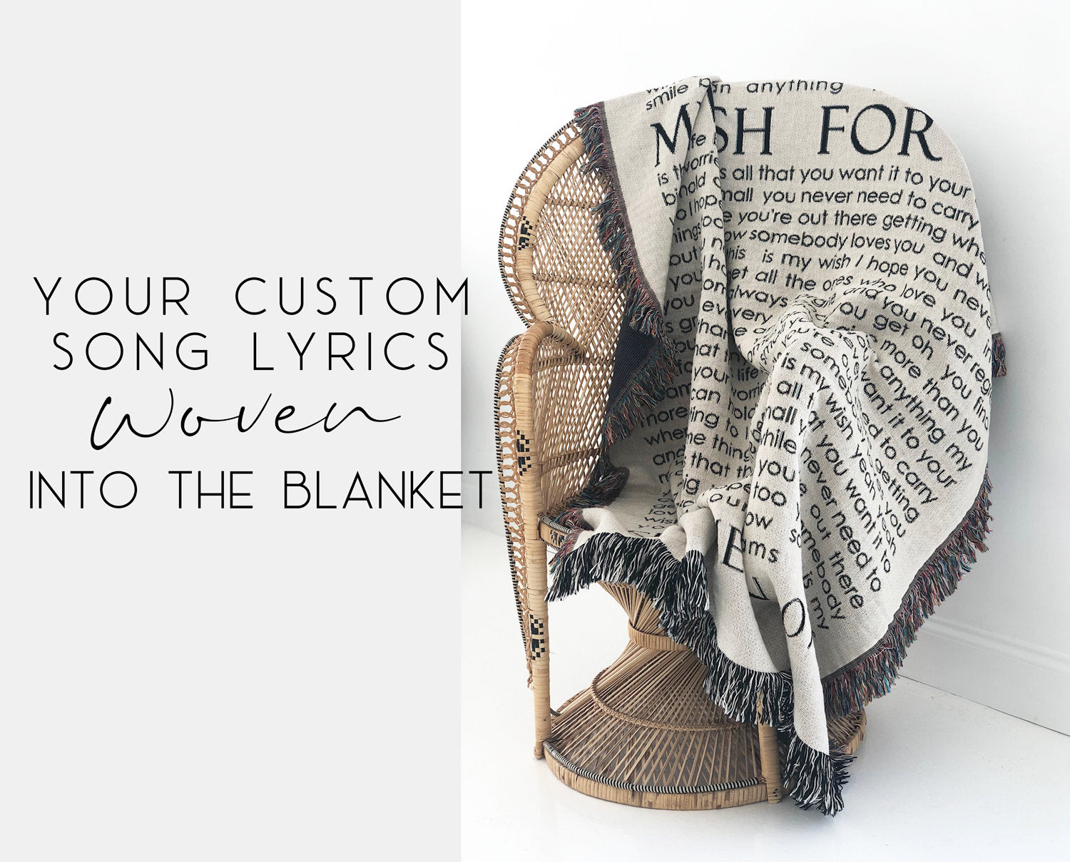 Cotton Anniversary gift for Him, wedding vows throw blanket, anniversary gift for wife