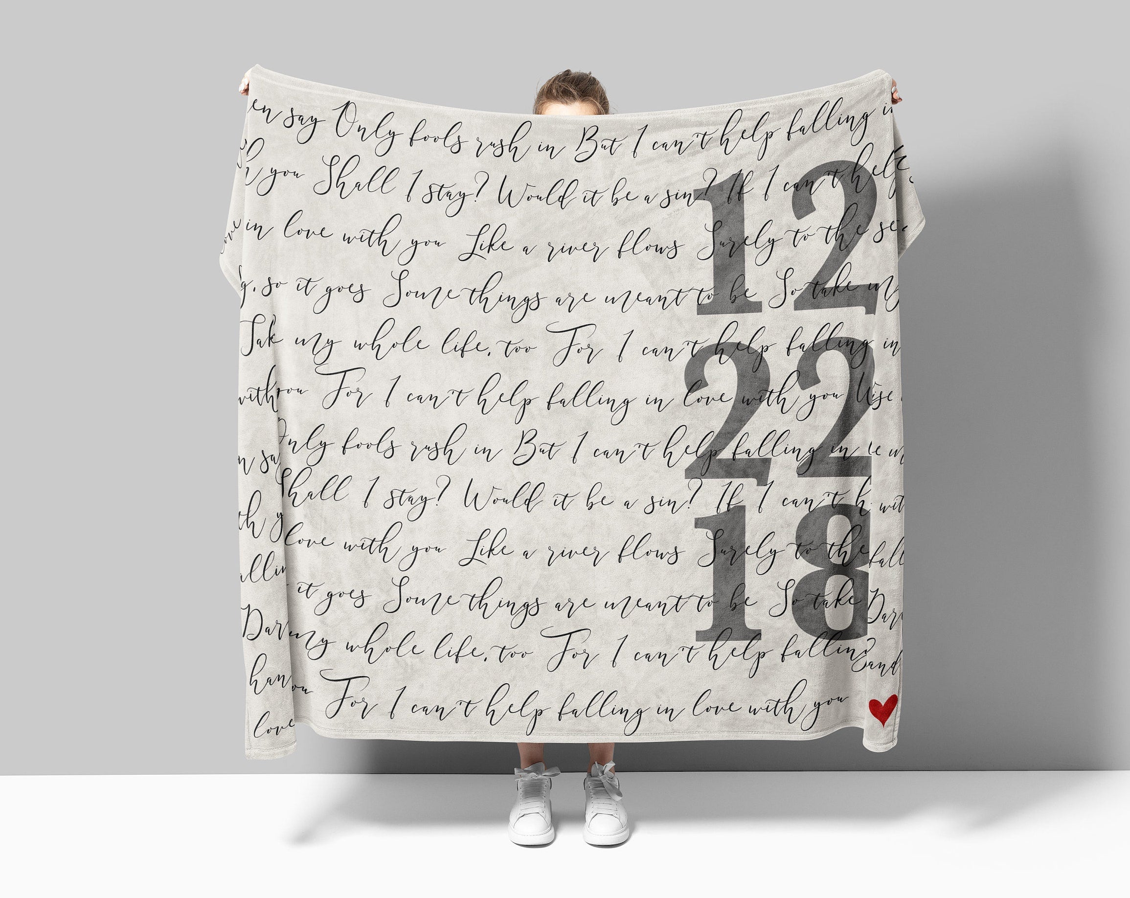 Personalized Throw Blanket for Couple Anniversary Gift