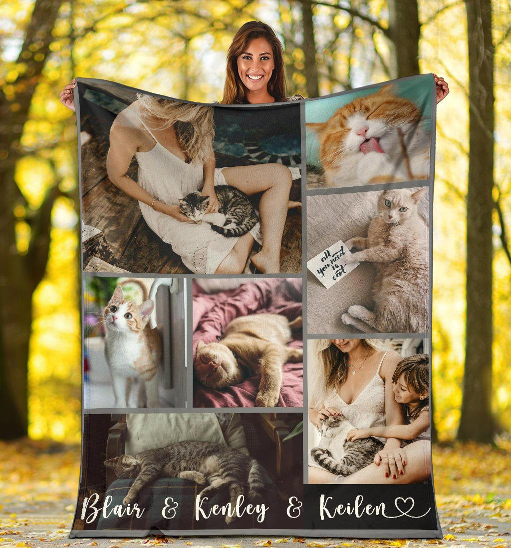 Custom Cat Blanket, Cat Blanket, Photo Blanket, Pet Blanket, Custom Photo Blanket, Picture Blanket