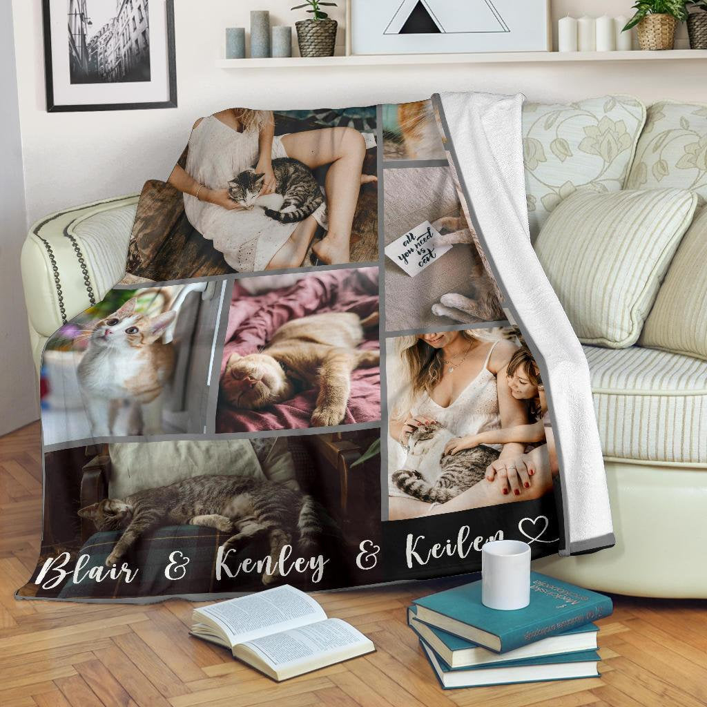 Custom Cat Blanket, Cat Blanket, Photo Blanket, Pet Blanket, Custom Photo Blanket, Picture Blanket