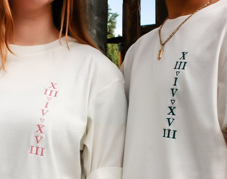 Roman numerals sweater