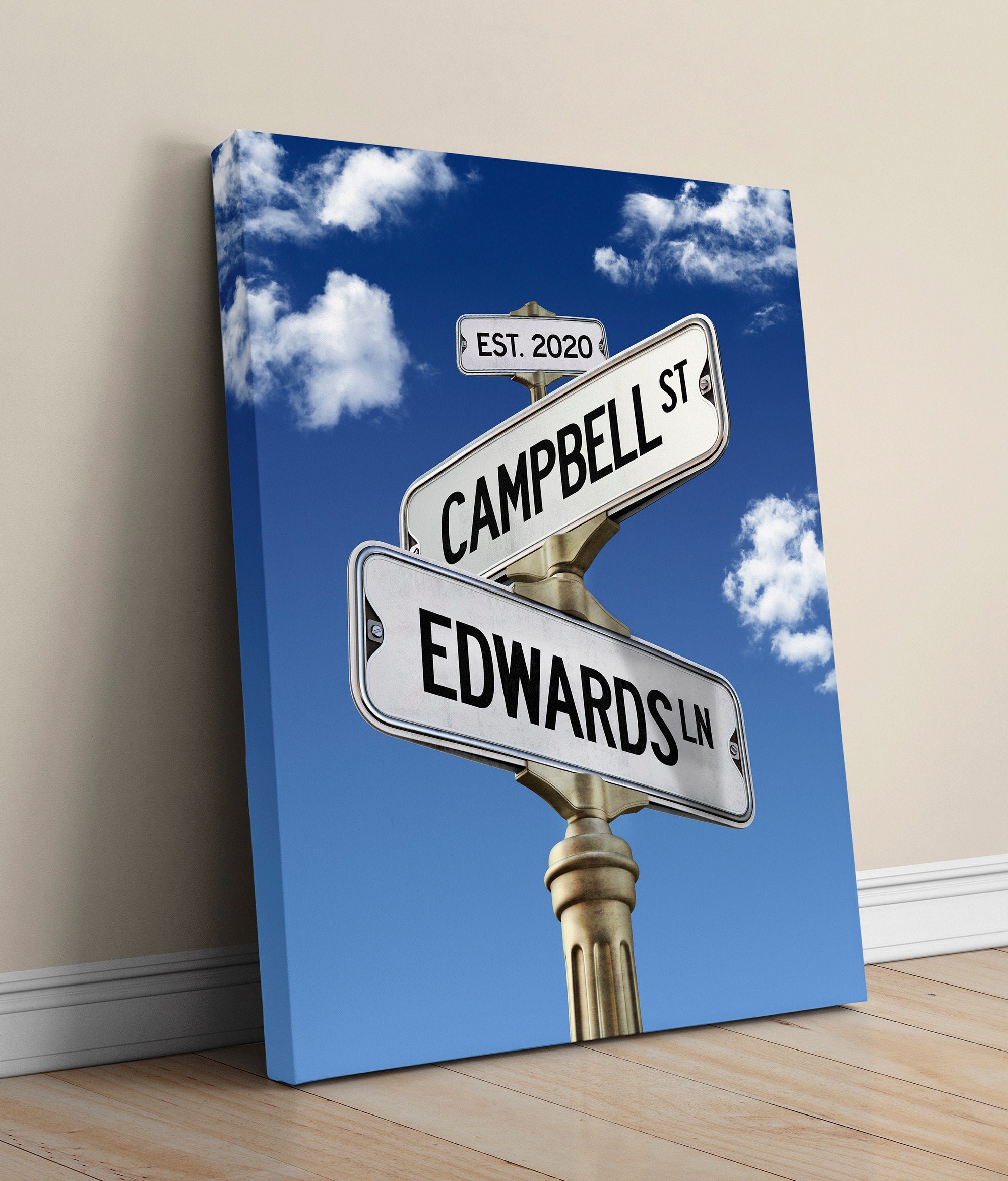 💞Personalized Canvas Vintage Street Sign For Couples