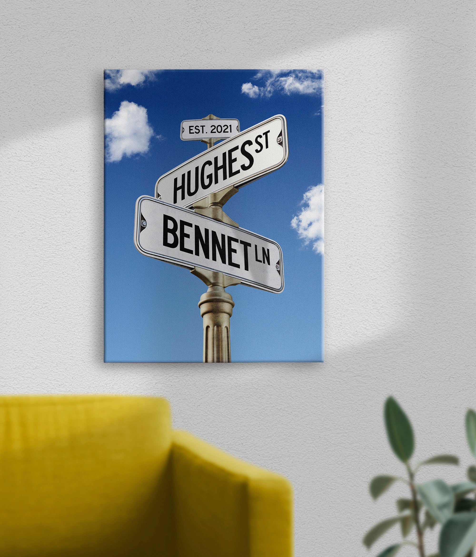 💞Personalized Canvas Vintage Street Sign For Couples