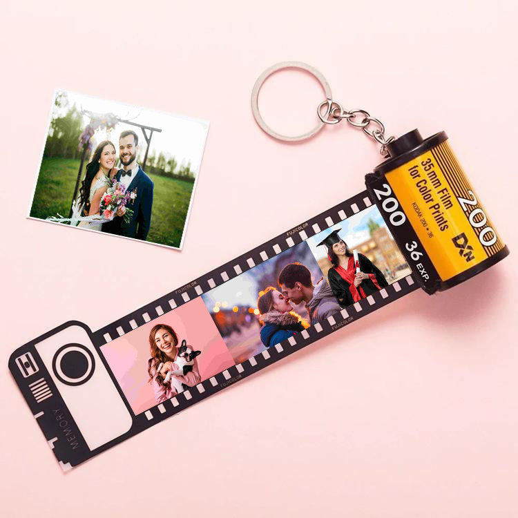 💖Personalized Film Album Keychain Customized Photos of Precious Memories for Anniversary Gift