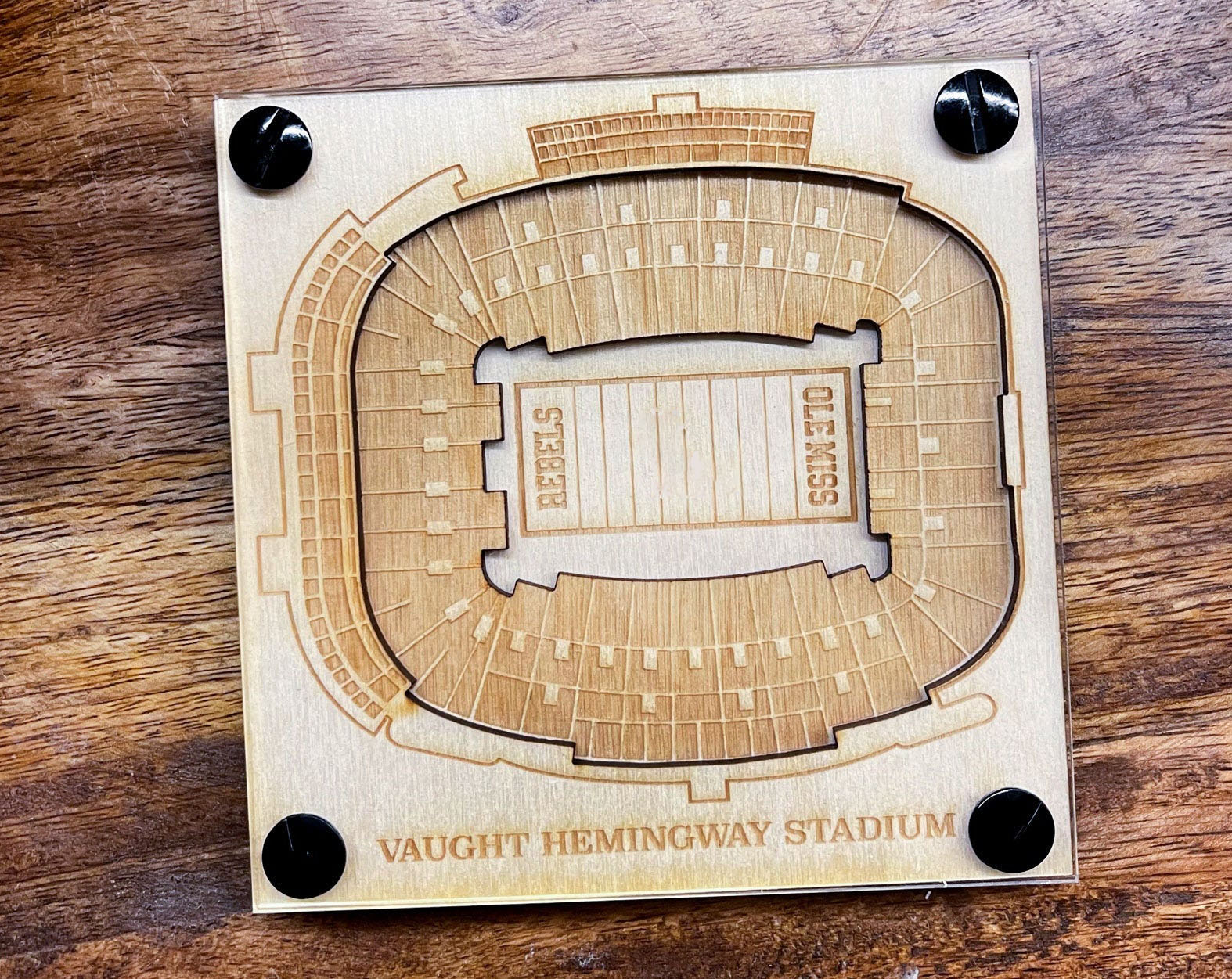 Ohio State University Layered Coaster, 3D Wood Coaster, Sports Coaster, Sports Gift, Football, Man Cave, Gift for Him, Sports Fan