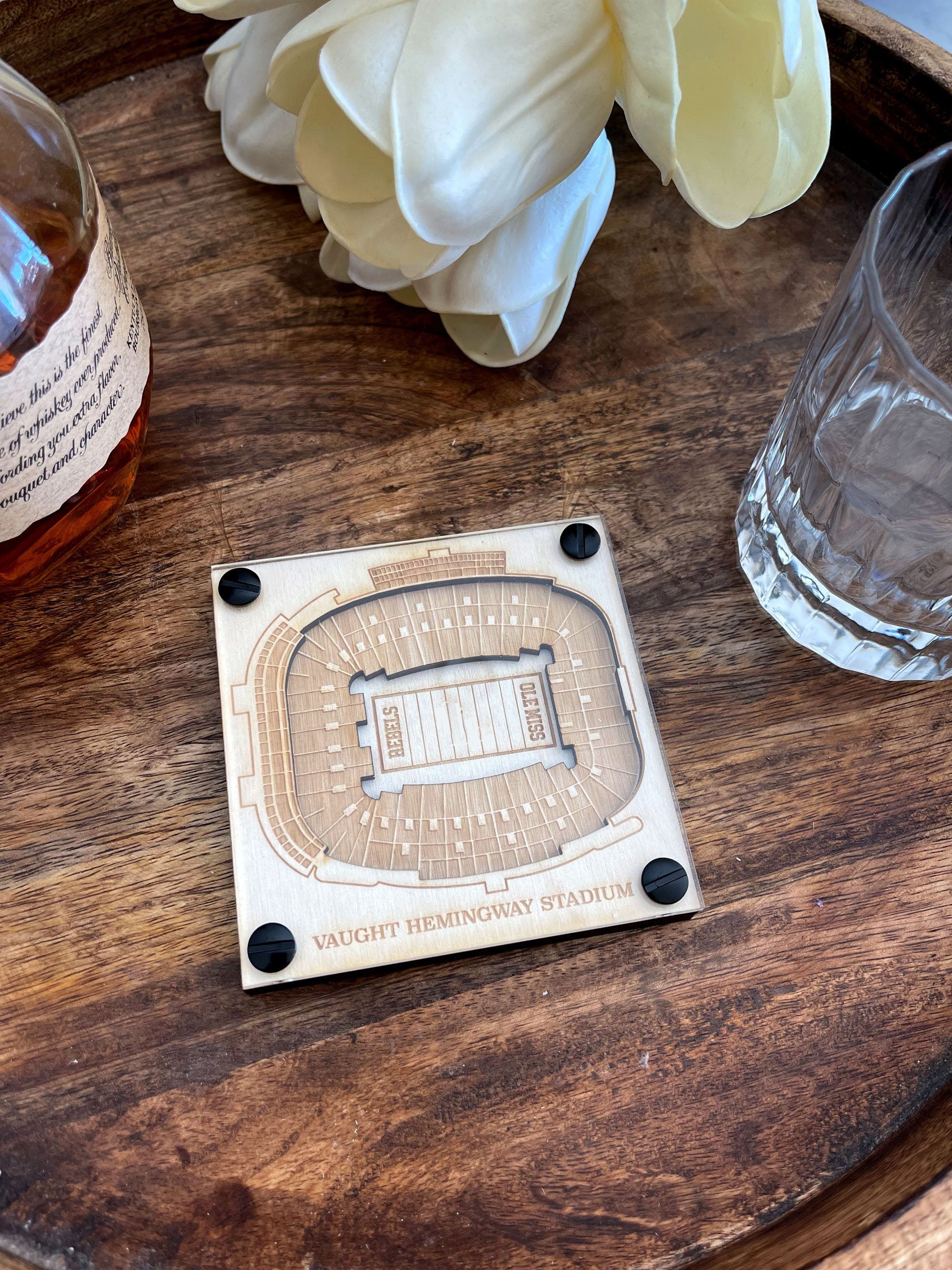 Ohio State University Layered Coaster, 3D Wood Coaster, Sports Coaster, Sports Gift, Football, Man Cave, Gift for Him, Sports Fan