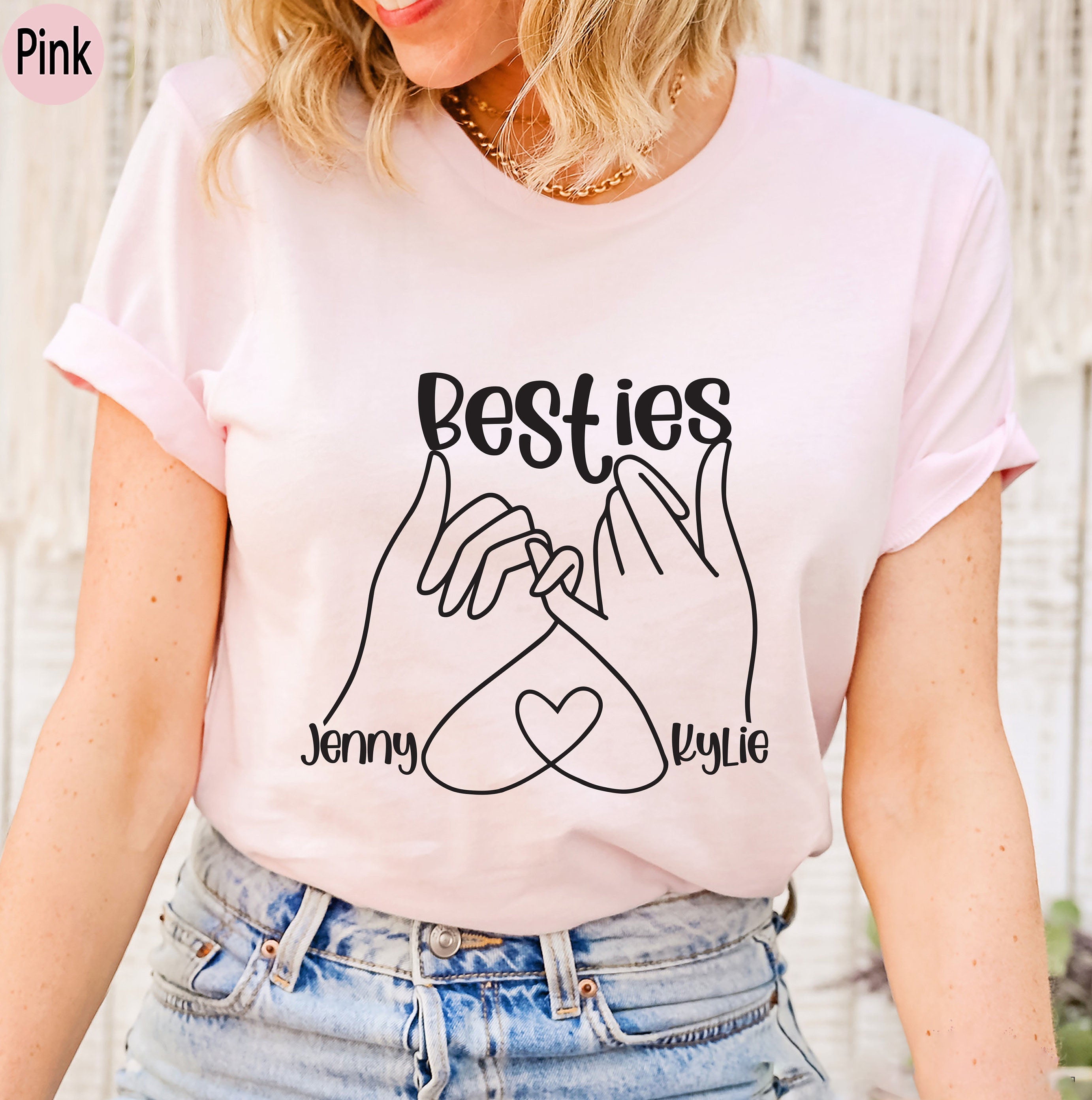 Custom Besties Sweatshirt, Custom Best Friend Gift, Girl's Personalized Besties Shirt, BFF Gifts For Women, Best Friend Birthday Gift