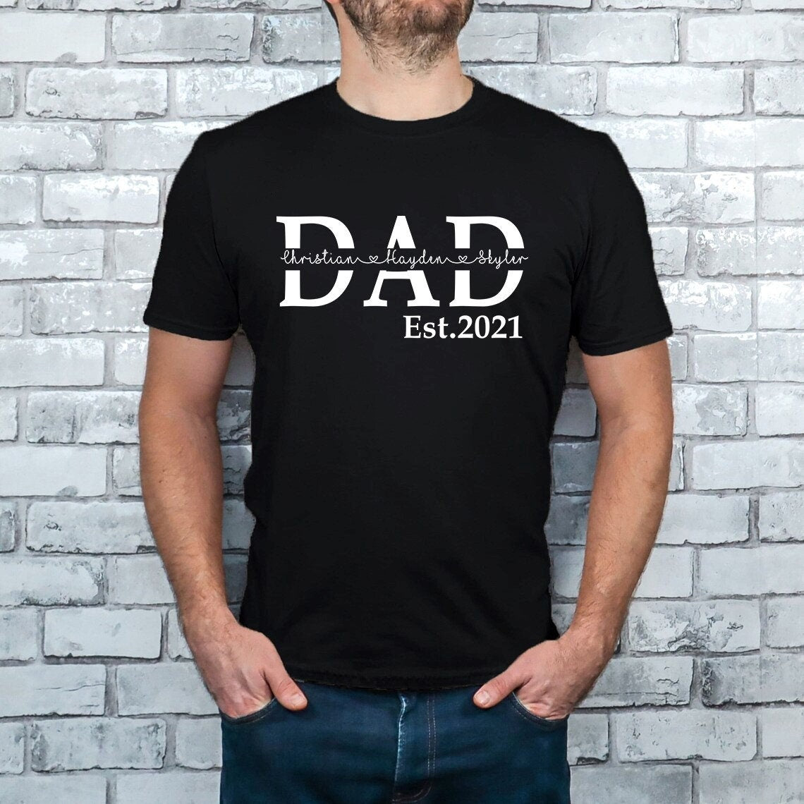 Personalized Dad Est Shirt