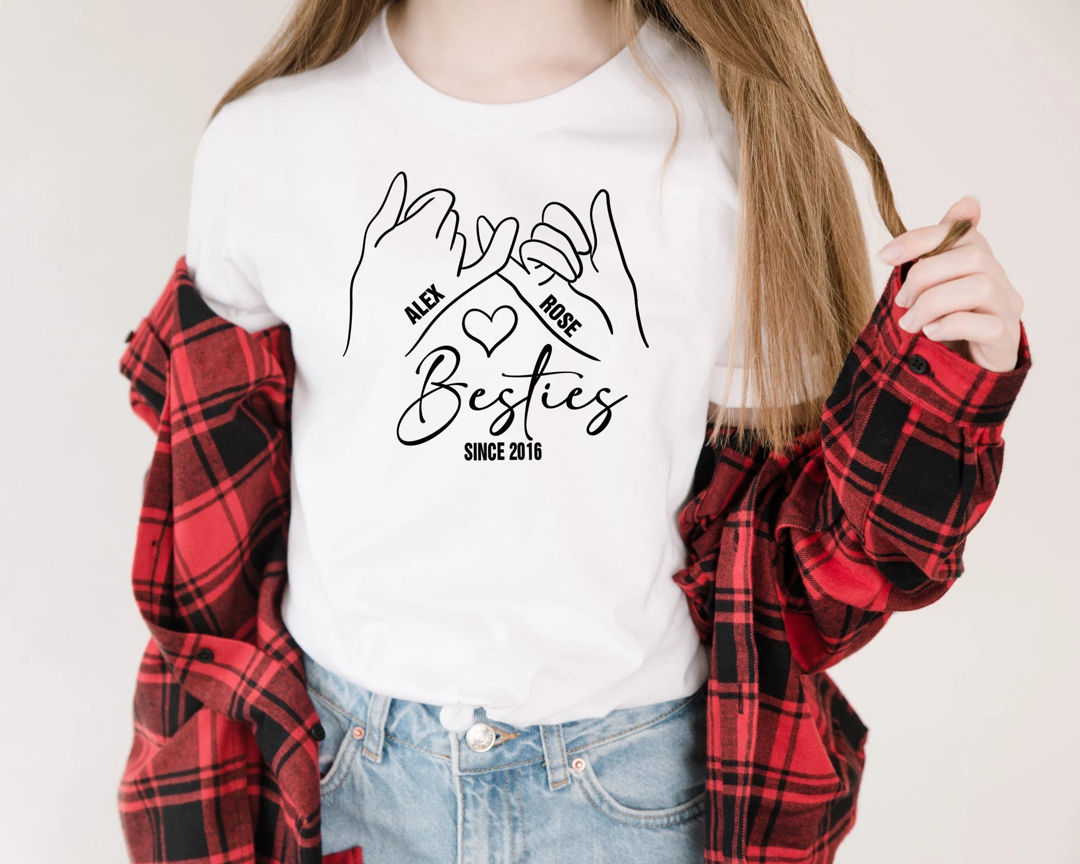 Personalized Besties Shirt, Custom, Besties Since Year Tee, Best Friends Name and Date Tees, BFF Shirts, Friend Trip Shirt,Girl Trip T-Shirt